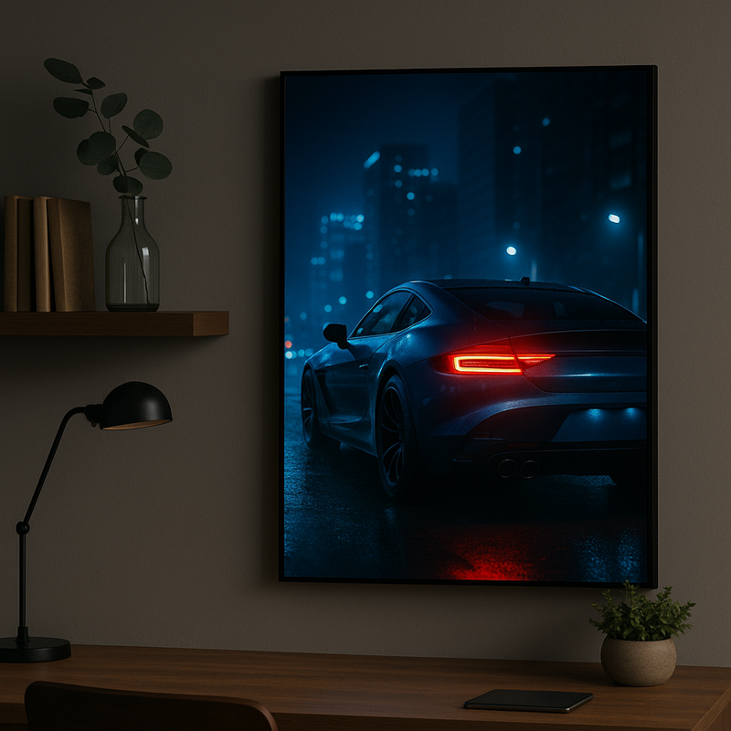What His Dream Car Says About His Style (and the LED Poster to Match)