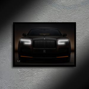 Rolls Royce Ghost LED Poster A2 - Rolls Royce Ghost LED Poster – Luxury Light Up Wall Art - Car LED Poster - NOXLUX Decor