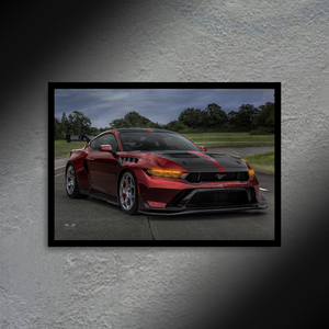 Ford Mustang GTD LED Poster A2 - Ford Mustang GTD LED Poster – Backlit Muscle Car Poster - Car LED Poster - NOXLUX Decor