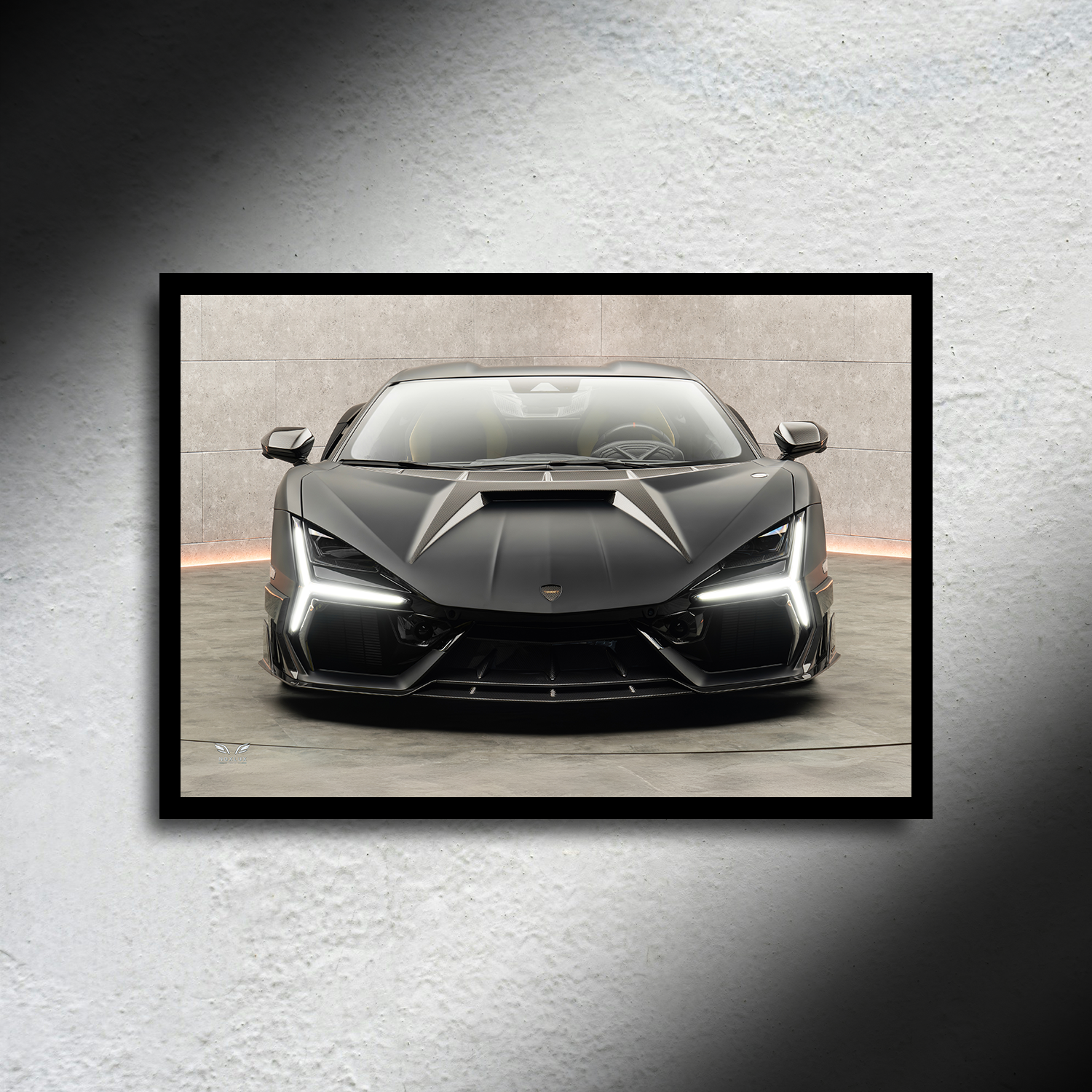 Lamborghini Revuelto Mansory LED Poster A2 - Lamborghini Revuelto Mansory LED Poster – Exotic Light Up Art - Car LED Poster - NOXLUX Decor