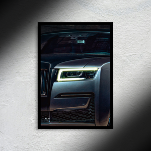 Rolls Roys Ghost Headlight LED Poster A2 - Rolls Royce Ghost Headlight Poster – Luxury LED Wall Decor - Car LED Poster - NOXLUX Decor