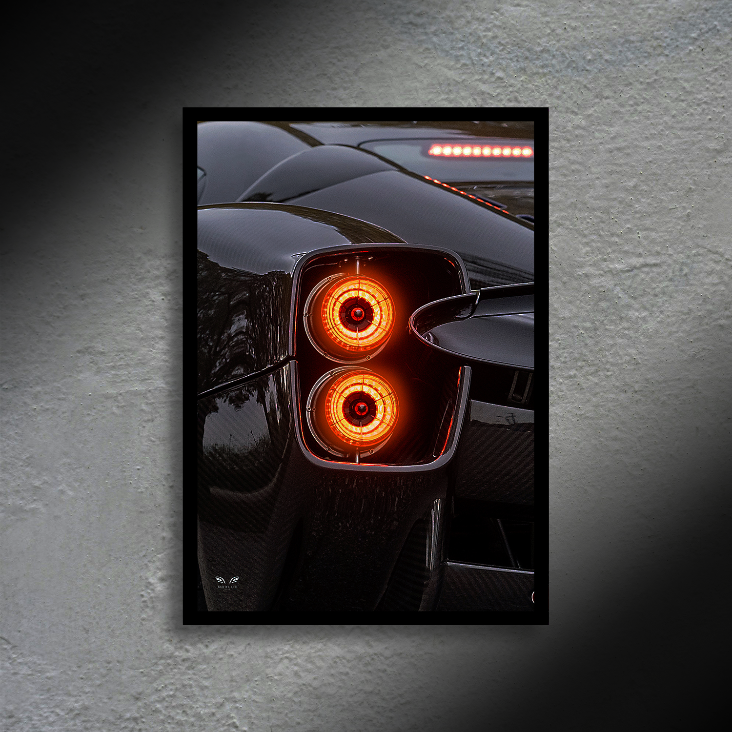 Pagani Utopia Light Edition LED Poster A2 - Pagani Utopia Light Edition LED Poster – Subtle LED Car Art - Car LED Poster - NOXLUX Decor
