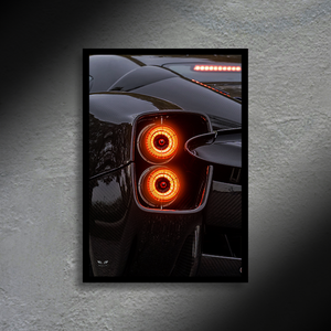 Pagani Utopia Light Edition LED Poster A2 - Pagani Utopia Light Edition LED Poster – Subtle LED Car Art - Car LED Poster - NOXLUX Decor