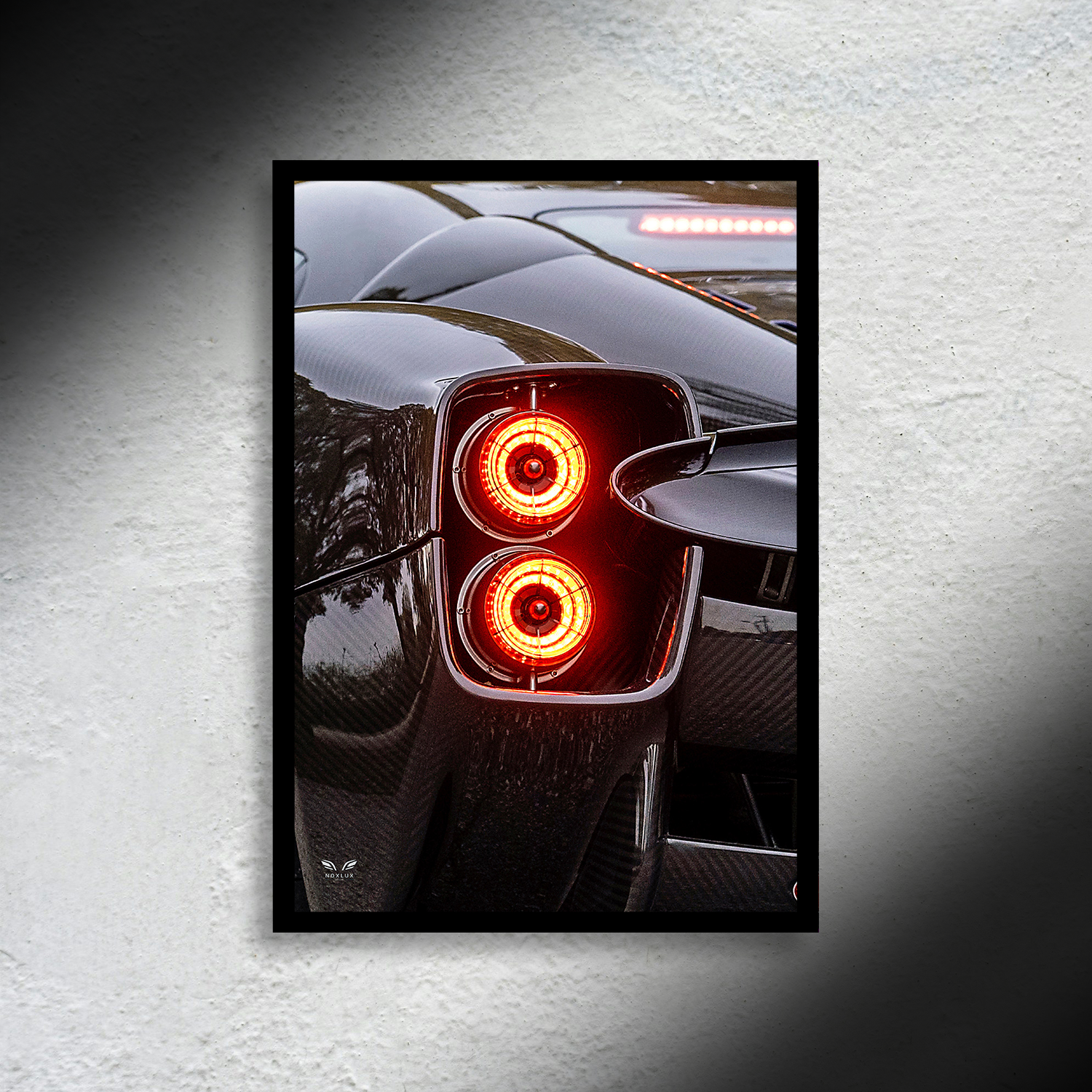 Pagani Utopia Light Edition LED Poster A2 - Pagani Utopia Light Edition LED Poster – Subtle LED Car Art - Car LED Poster - NOXLUX Decor