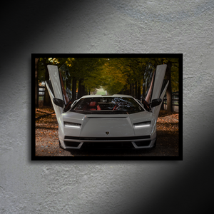 Lamborghini Countach LPI 800-4 LED Poster A2 - Lamborghini Countach LED Poster – Retro Supercar LED Art - Car LED Poster - NOXLUX Decor