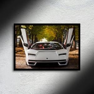 Lamborghini Countach LPI 800-4 LED Poster A2 - Lamborghini Countach LED Poster – Retro Supercar LED Art - Car LED Poster - NOXLUX Decor