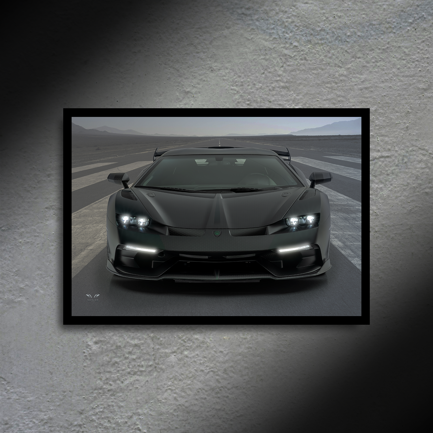 Lamborghini Aventador SVJ Mansory Cabrera LED Poster A2 - Aventador SVJ LED Poster – Ultra-Rare Light Up Car Poster - Car LED Poster - NOXLUX Decor