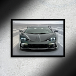 Lamborghini Aventador SVJ Mansory Cabrera LED Poster A2 - Aventador SVJ LED Poster – Ultra-Rare Light Up Car Poster - Car LED Poster - NOXLUX Decor