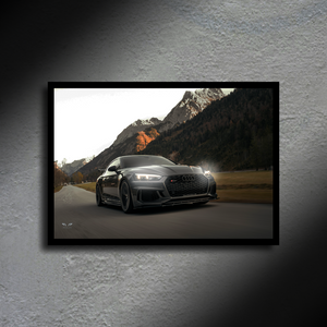 Audi RS5 LED Poster A2 - Audi RS5 Poster - LED Light-Up Car Wall Art for Enthusiasts - Car LED Poster - NOXLUX Decor