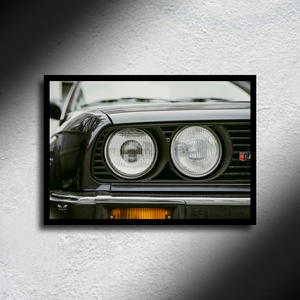 BMW M3 E30 LED Poster A2 - BMW M3 E30 LED Poster A2 – Iconic Classic Car LED Wall Decor - Car LED Poster - NOXLUX Decor