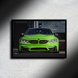 BMW M3 LED Poster A2 - BMW M3 LED Poster - LED Backlit Wall Art & Nightlight Decor - Car LED Poster - NOXLUX Decor
