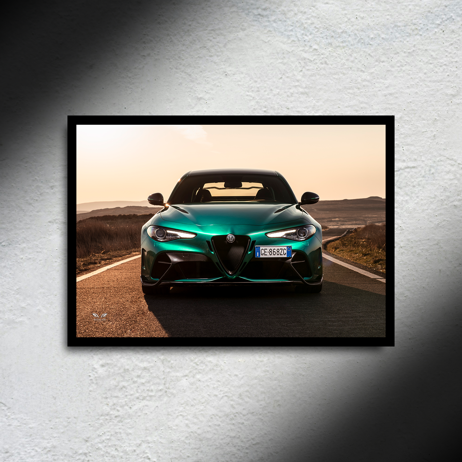 Alfa Romeo Giulia GTAM LED Poster A2 - Alfa Romeo Giulia GTAM LED Poster – Glowing Automotive Wall Art - Car LED Poster - NOXLUX Decor