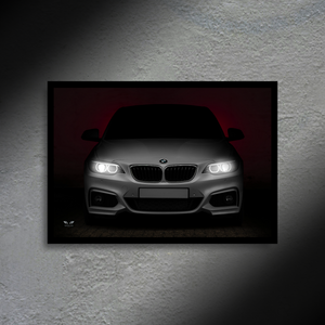 BMW M240i F22 LED Poster A2 - BMW M240i Poster – LED Light-Up Car Wall Art & Decor - Car LED Poster - NOXLUX Decor