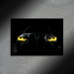 BMW M4 Competition G82 LED Poster A2 - BMW M4 Competition G82 LED Poster A2 – Light-Up Car Wall Art - Car LED Poster - NOXLUX Decor