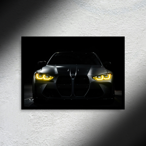 BMW M4 Competition G82 LED Poster A2 - BMW M4 Competition G82 LED Poster A2 – Light-Up Car Wall Art - Car LED Poster - NOXLUX Decor