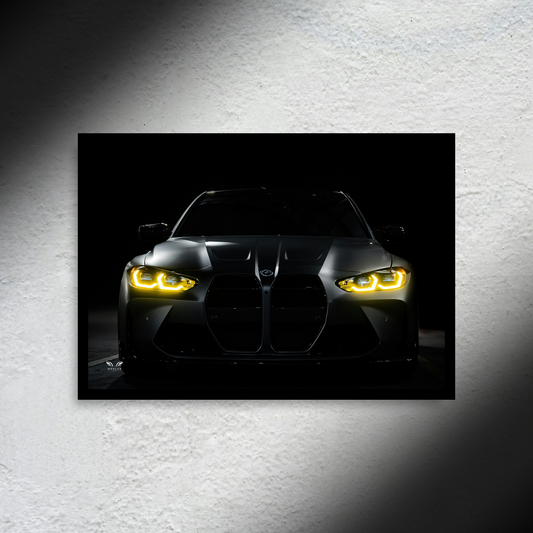 BMW M4 Competition G82 LED Poster A2 - BMW M4 Competition G82 LED Poster A2 – Light-Up Car Wall Art - Car LED Poster - NOXLUX Decor