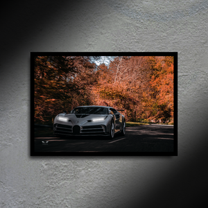 Bugatti Centodieci LED Poster A2 - Centodieci LED Poster – Illuminated Bugatti Car Wall Decor - Car LED Poster - NOXLUX Decor