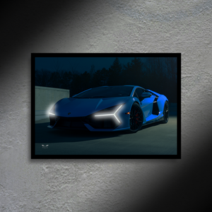 Lamborghini Revuelto LED Poster A2 - Lamborghini Revuelto A2 – LED Poster Wall Art for Car Lovers - Car LED Poster - NOXLUX Decor