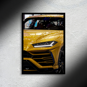 Lamborghini Urus Headlight Edition Portrait LED Poster A2 - Lamborghini Urus Headlight Edition Portrait A2 – LED Poster Wall Art for Car Lovers - Car LED Poster - NOXLUX Decor
