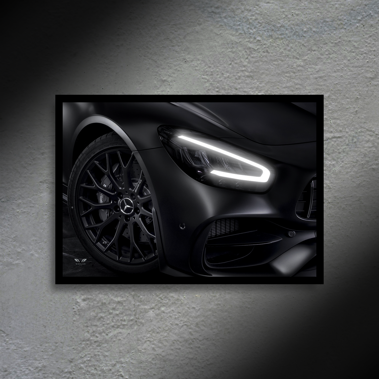 Mercedes-AMG GT63SE Headlight Edition LED Poster A2 - Mercedes-AMG GT63SE Headlight Edition A2 – LED Poster Wall Art for Car Lovers - Car LED Poster - NOXLUX Decor