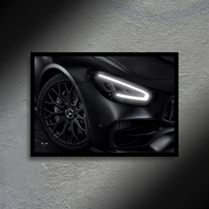 Mercedes-AMG GT63SE Headlight Edition LED Poster A2 - Mercedes-AMG GT63SE Headlight Edition A2 – LED Poster Wall Art for Car Lovers - Car LED Poster - NOXLUX Decor