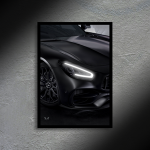 Mercedes-AMG GT63SE Headlight Edition Portrait LED Poster A2 - Mercedes-AMG GT63SE Headlight Edition Portrait A2 – LED Poster Wall Art for Car Lovers - Car LED Poster - NOXLUX Decor