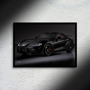 Toyota Supra GR A90 LED Poster A2 - Toyota Supra GR A90 A2 – LED Poster Wall Art for Car Lovers - Car LED Poster - NOXLUX Decor