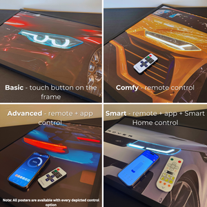 Mercedes-Benz CLS Facelift LED Poster A2 - Mercedes CLS Facelift LED Poster A2 – Modern Light-Up Wall Art - Car LED Poster - NOXLUX Decor