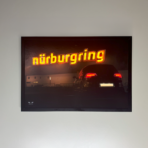 Nurburgring Special Volkswagen Golf R LED Poster A2 - Volkswagen Golf R LED Poster A2 – LED Wall Decor Nightlight - Car LED Poster - NOXLUX Decor
