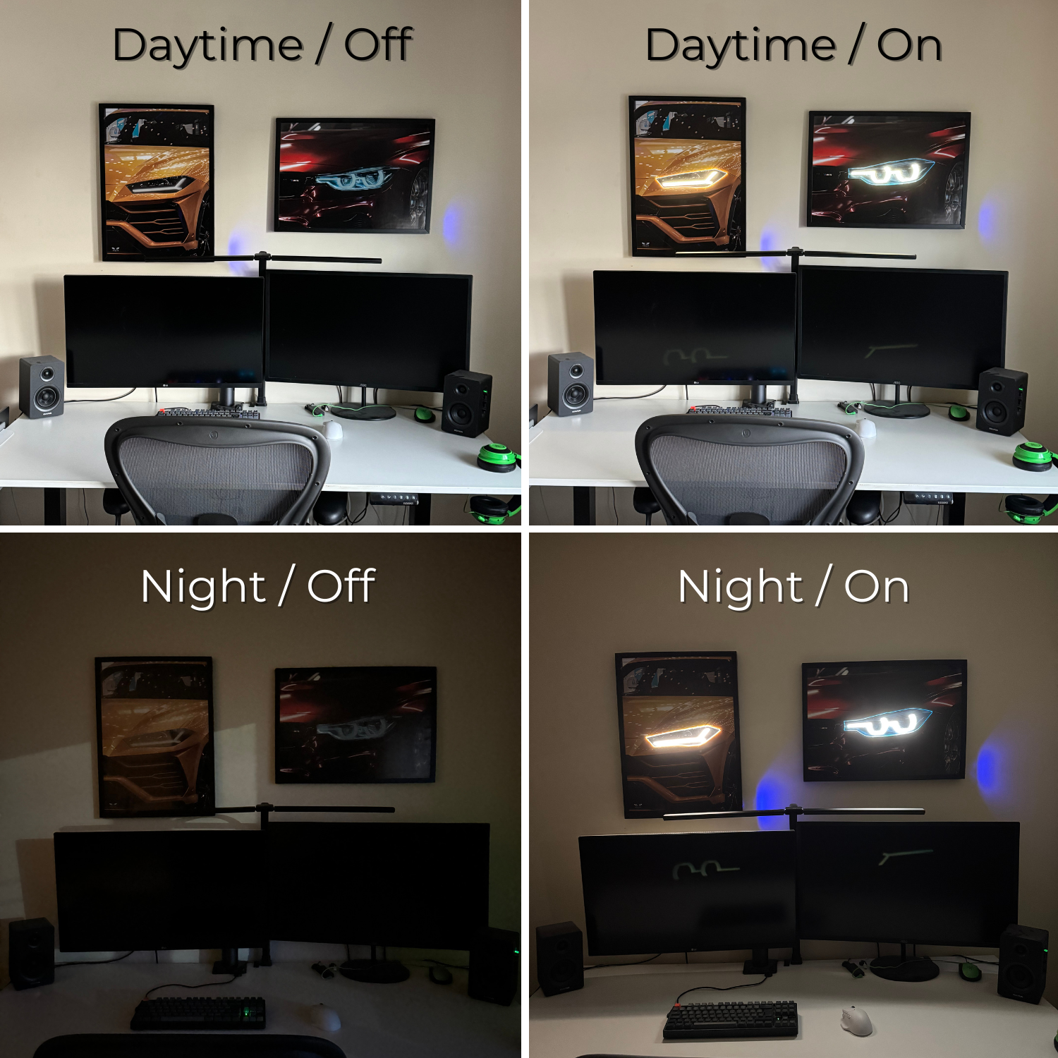 Mercedes-Benz CLS Facelift LED Poster A2 - Mercedes CLS Facelift LED Poster A2 – Modern Light-Up Wall Art - Car LED Poster - NOXLUX Decor