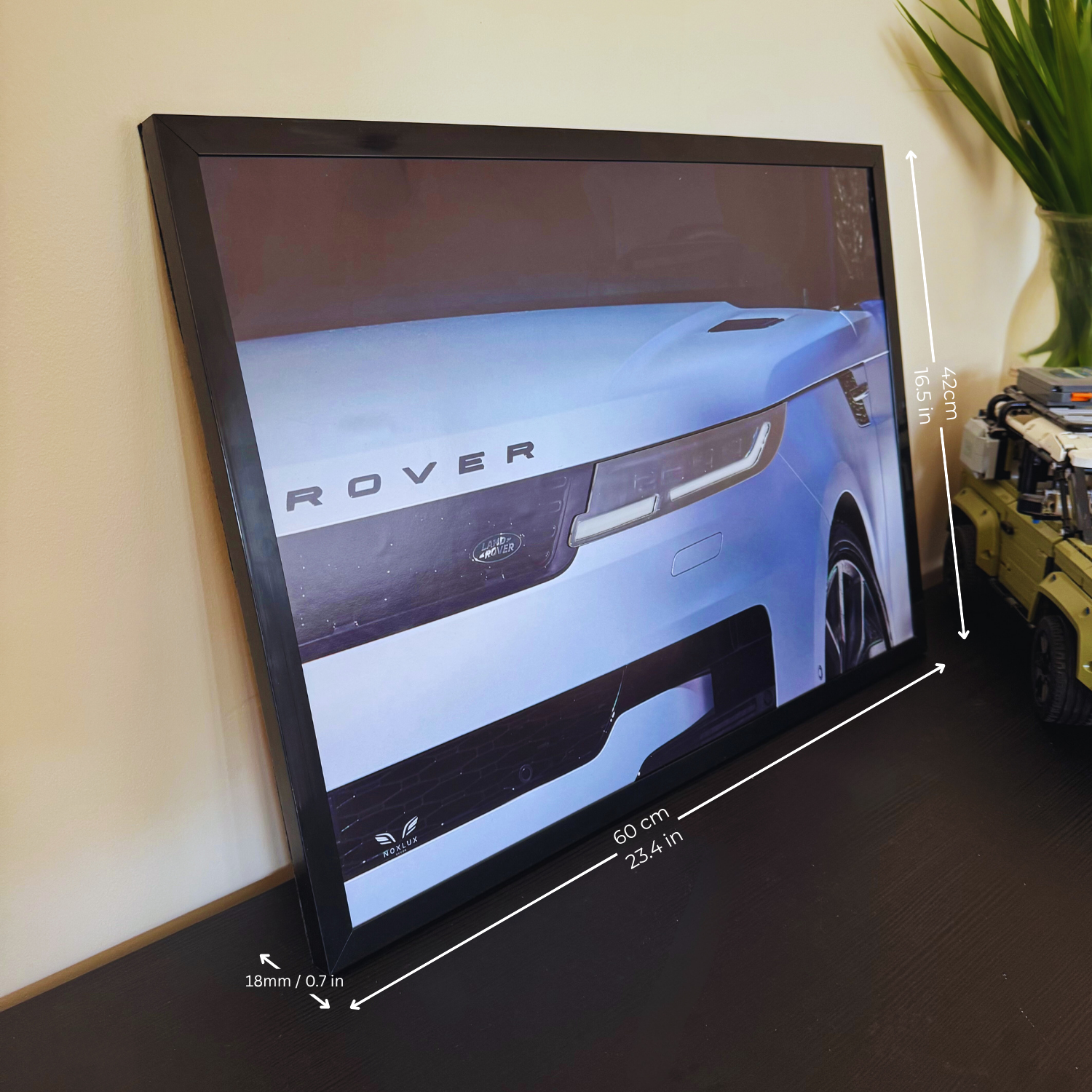 Mercedes-Benz CLS Facelift LED Poster A2 - Mercedes CLS Facelift LED Poster A2 – Modern Light-Up Wall Art - Car LED Poster - NOXLUX Decor