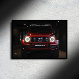 Mercedes-Benz G63 AMG LED Poster A2 - Mercedes-Benz G63 AMG LED Poster A2 – Luxurious LED Wall Art, Nightlight - Car LED Poster - NOXLUX Decor