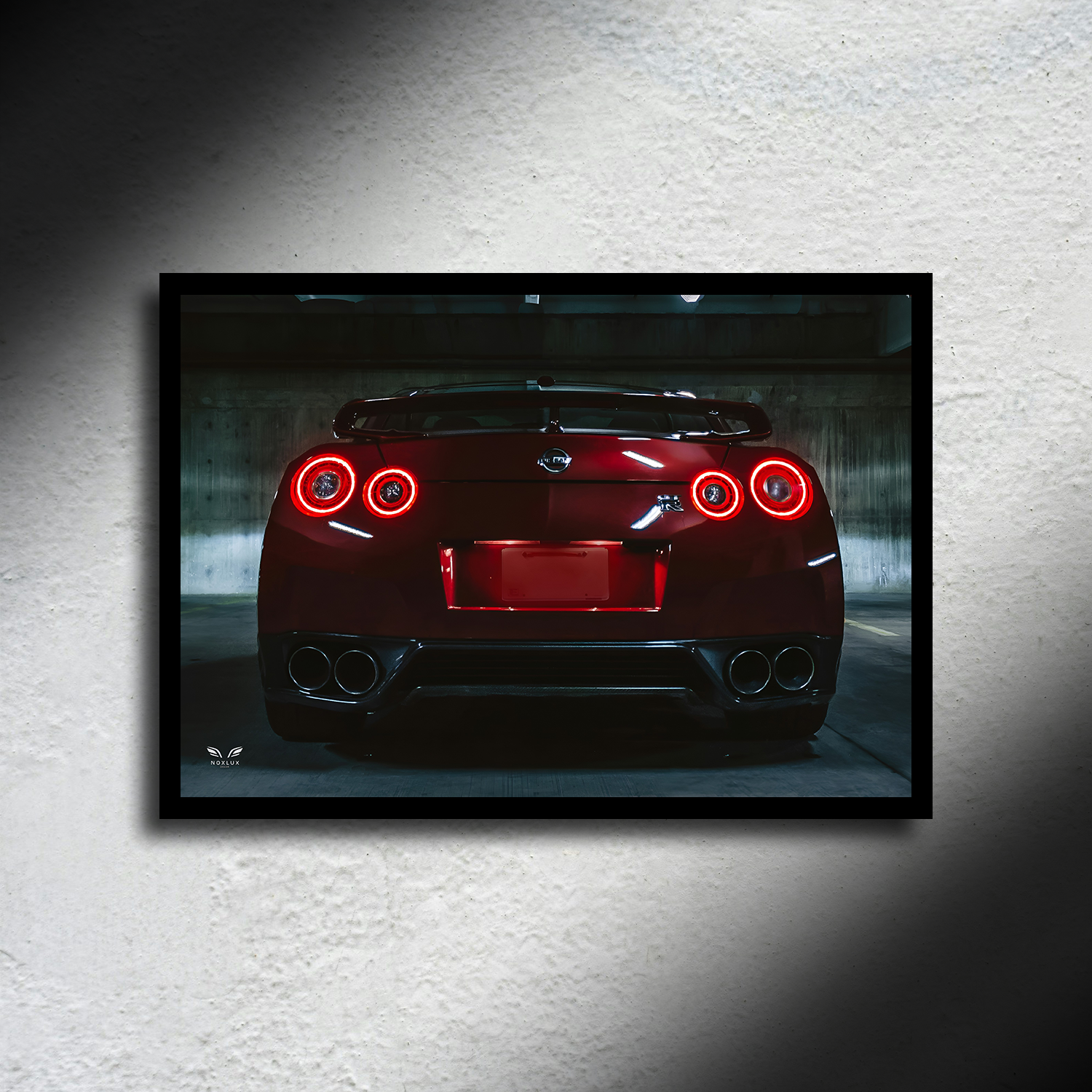 Nissan GTR LED Poster A2 - Nissan GTR LED Poster A2 – High-Performance Car Wall Art - Car LED Poster - NOXLUX Decor