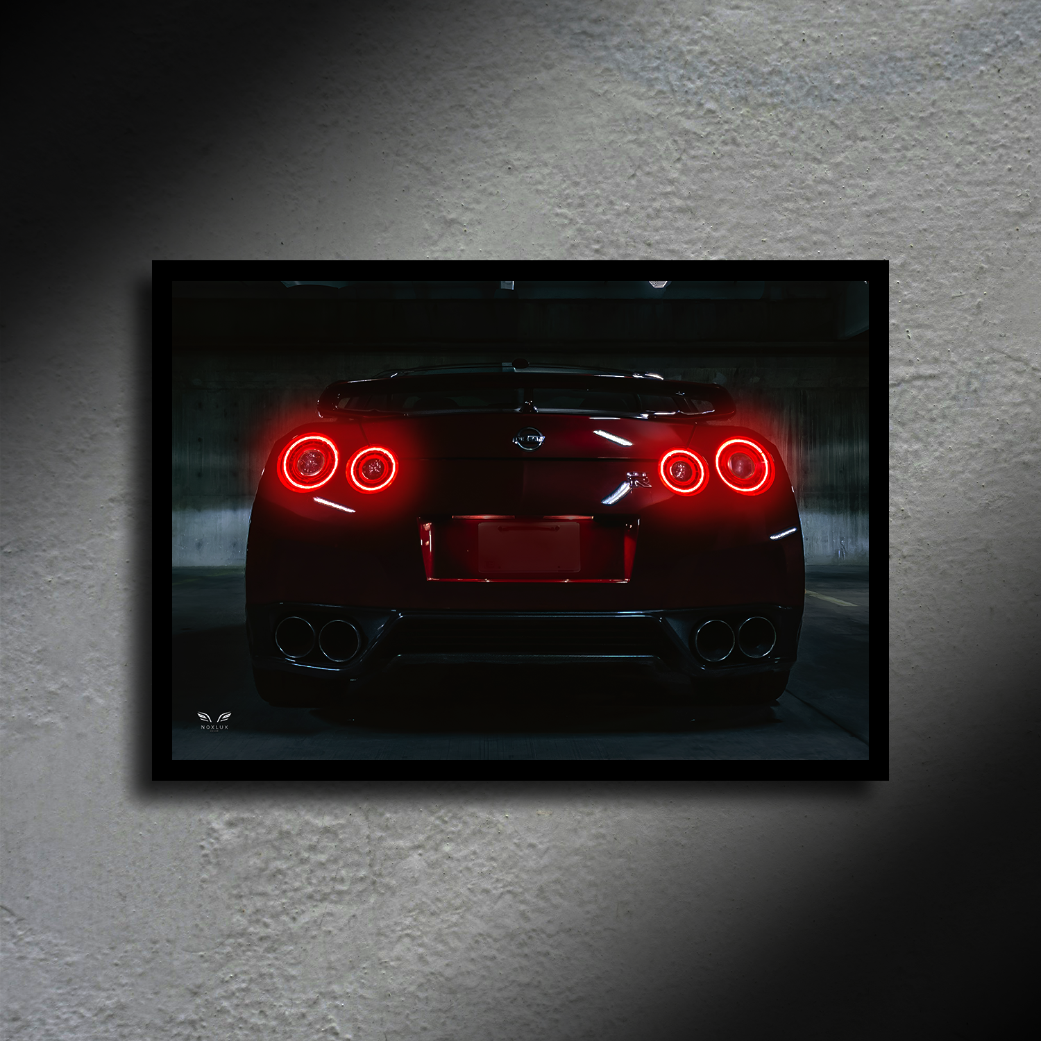 Nissan GTR LED Poster A2 - Nissan GTR LED Poster A2 – High-Performance Car Wall Art - Car LED Poster - NOXLUX Decor