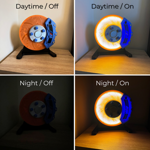 Brake Disc Lamp | Single Colour - Amber LED Brake Disc Lamp | NOXLUX - Car LED Poster - NOXLUX Decor