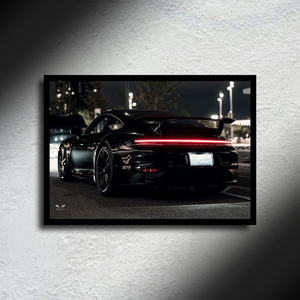 Porsche 911 992 LED Poster A2 - Porsche 911 992 LED Poster – Luxury Car Wall Art with Lights - Car LED Poster - NOXLUX Decor