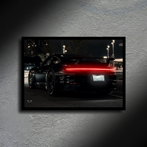 Porsche 911 992 LED Poster A2 - Porsche 911 992 LED Poster – Luxury Car Wall Art with Lights - Car LED Poster - NOXLUX Decor