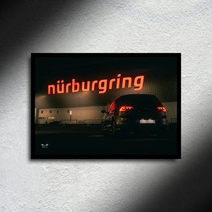 Nurburgring Special Volkswagen Golf R LED Poster A2 - Volkswagen Golf R LED Poster A2 – LED Wall Decor Nightlight - Car LED Poster - NOXLUX Decor
