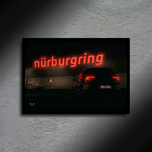 Nurburgring Special Volkswagen Golf R LED Poster A2 - Volkswagen Golf R LED Poster A2 – LED Wall Decor Nightlight - Car LED Poster - NOXLUX Decor