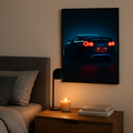 How to Style a Bedroom, Office or Garage Around a Neon Car Poster