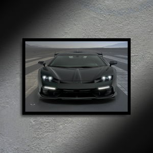 Lamborghini Aventador SVJ Mansory Cabrera LED Poster A2 - Aventador SVJ LED Poster – Ultra-Rare Light Up Car Poster - Car LED Poster - NOXLUX Decor