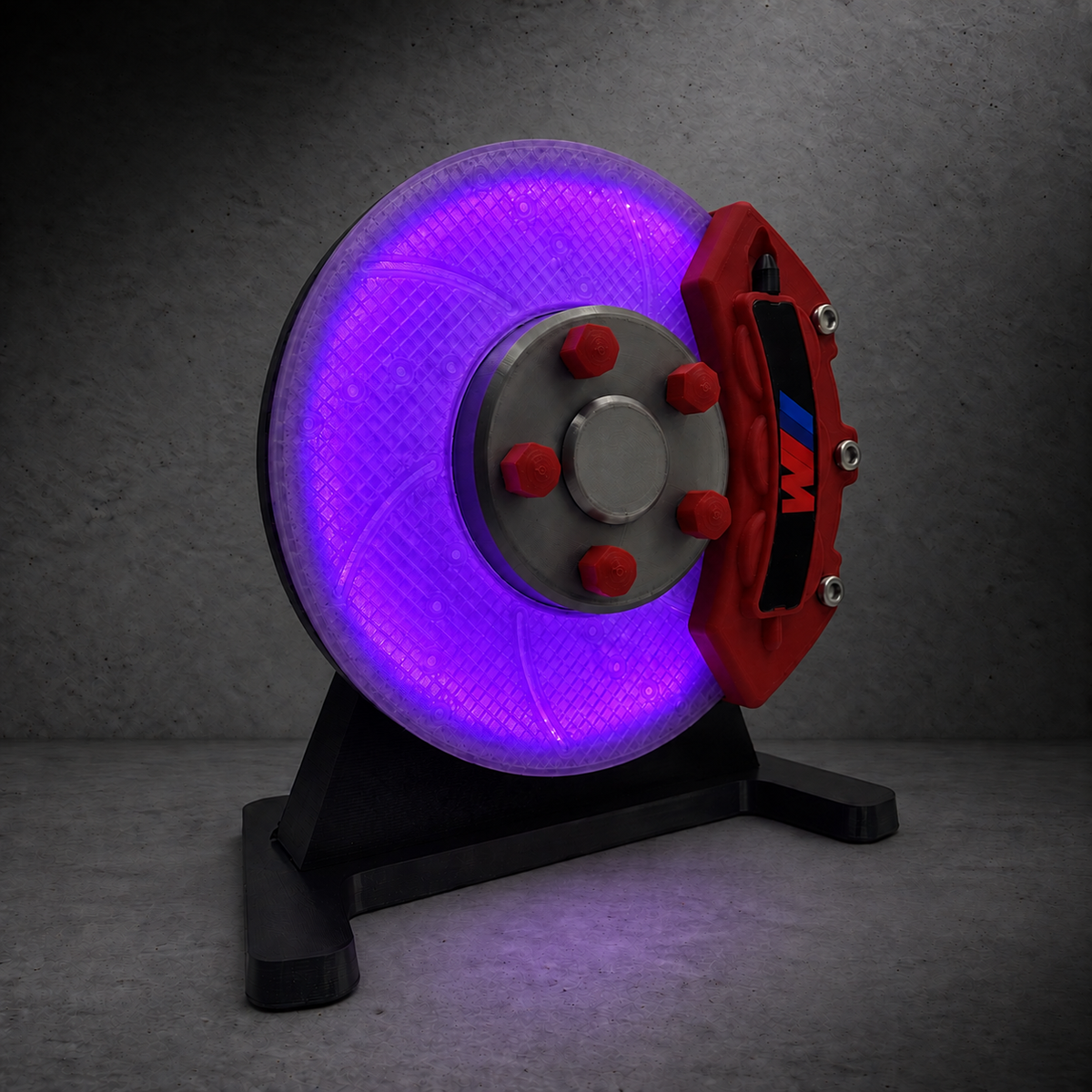 Brake Disc Lamp | RGB LED - RGB Brake Disc Lamp | Colour-Changing LED Lamp - Car LED Poster - NOXLUX Decor