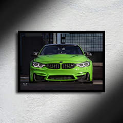 BMW M3 LED Poster A2 - BMW M3 LED Backlit Poster A2 – Luxury Automotive Wall Art, Luxury Nightlight - Car LED Poster - NOXLUX Decor
