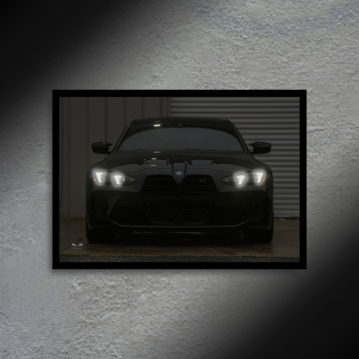 BMW M3 G80 "Snake Eyes" LED Poster A2 - BMW M3 G80 “Snake Eyes” LED Poster A2 – Backlit Automotive Wall Art - Car LED Poster - NOXLUX Decor