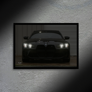 BMW M3 G80 "Snake Eyes" LED Poster A2 - BMW M3 G80 “Snake Eyes” LED Poster A2 – Backlit Automotive Wall Art - Car LED Poster - NOXLUX Decor
