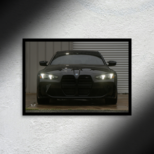 BMW M3 G80 "Snake Eyes" LED Poster A2 - BMW M3 G80 “Snake Eyes” LED Poster A2 – Backlit Automotive Wall Art - Car LED Poster - NOXLUX Decor