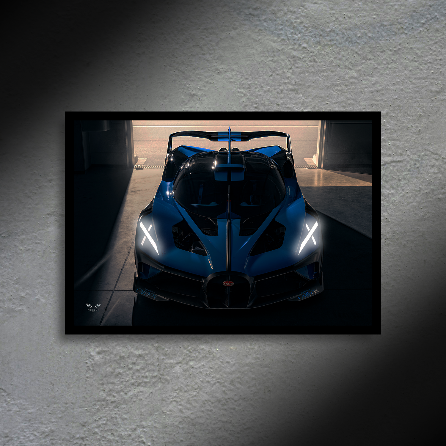 Bugatti Bolide Hyper Concept LED Poster A2-Bugatti Bolide Hyper Concept A2 – LED Poster Wall Art for Car Lovers-NOXLUX Decor