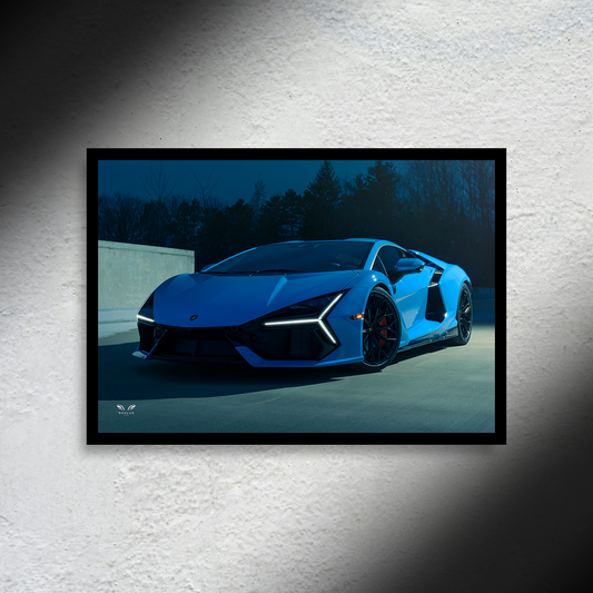 Lamborghini Revuelto LED Poster A2 - Lamborghini Revuelto A2 – LED Poster Wall Art for Car Lovers - Car LED Poster - NOXLUX Decor