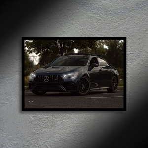 Mercedes-Benz CLA45s AMG LED Poster A2 - Mercedes CLA45s AMG LED Poster A2 – Illuminated Wall Art - Car LED Poster - NOXLUX Decor