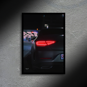 Mercedes-Benz CLS Facelift LED Poster A2 - Mercedes CLS Facelift LED Poster A2 – Modern Light-Up Wall Art - Car LED Poster - NOXLUX Decor